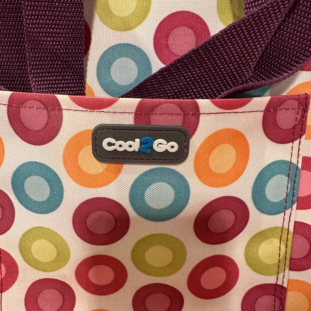 NEW Cool2Go Colorful Polka Dot Cooler Insulated Tote Bag - Picture 4 of 7